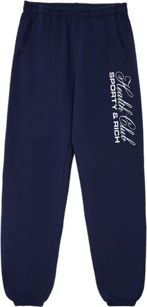 Sporty & Rich Made In USA cotton track pants - unisex - Cotton - S - Blue