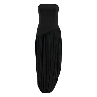 Ferragamo Gowns, female, Black, Size: XS Asymmetric Strapless Bustier Gown