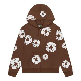 Denim Tears Cotton Wreath Zip Hoodie Brown FW25TZH2982302