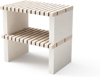 Movelar Caballete Lateral Del M&oacute;dulo Nazca Para Barbacoa De Obra Prefabricada (beige - 86,5 X 58 X 58 Cm) - Uso En Exteriores - Movelar