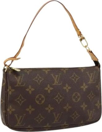Louis Vuitton Pre-owned Shoulder Bags, female, Brown, Size: ONE SIZE Pre-owned Vintage Canvas Shoulder Bag