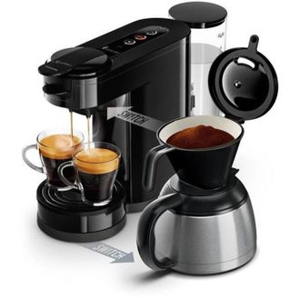 Philips Macchina per caff&egrave; a cialda - PHILIPS - SENSEO SWITCH HD6592/65 - Nero intenso