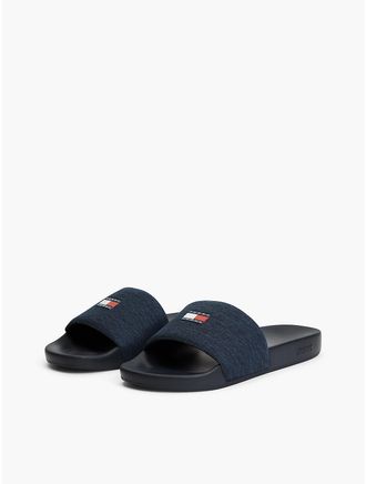 Tommy Hilfiger Mens Tommy Jeans Badge Logo Pool Slide - Dark Navy - US 11.5 / EU 45