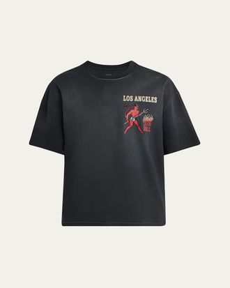 AMIRI♦静かに語るラグジュアリー ロゴ ブラックTシャツ 国内正規 AMIRI BLACK EMBROIDERED T-SHIRT ギター 刺繍 クルー