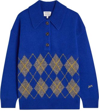 Damson Madder Trui met halve knoop - Blauw