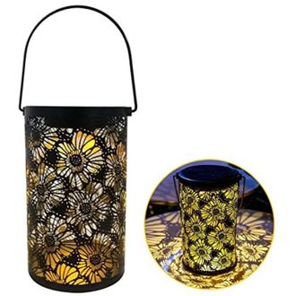 OEM Linterna Solar Led De Metal Blanco C&aacute;lido - Decoraci&oacute;n Vintage Para Jard&iacute;n, Resistente Al Agua Ip55