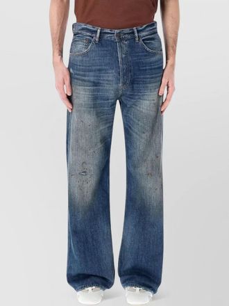 Acne Studios organic cotton mid-rise wide-leg jeans