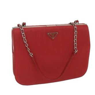 Prada Pre-owned Shoulder Bags, female, Red, Size: ONE SIZE Pre-owned Vintage Nylon Shoulder Bag