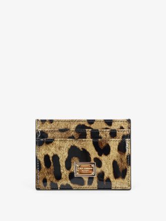 Dolce & Gabbana Portacarte in vernice con stampa animalier - DOLCE & GABBANA - gender_Woman
