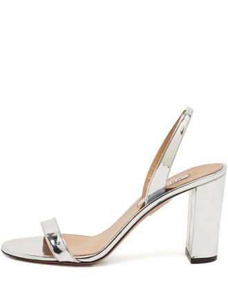Aquazzura 90mm patent sandals - Silver