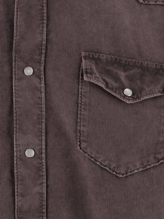 Alessandro Gherardi Ribbed Cotton Shirt - Brown