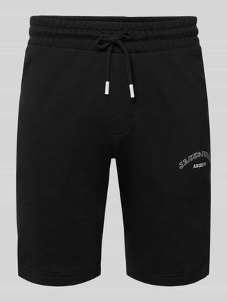 Jack & Jones Jack & Jones Shorts mit Logo-Print Modell GORDON in Black, Gr&ouml;&szlig;e XXL
