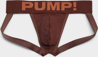 Pump! Mens Brown ribbed jockstrap Nylon