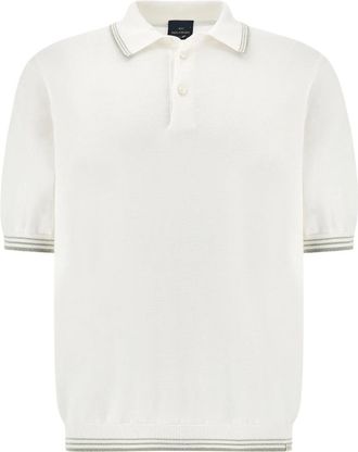 Paul & Shark Feather katoenen polo shirt - Heren - Polos - Wit - S - Katoen - Tops
