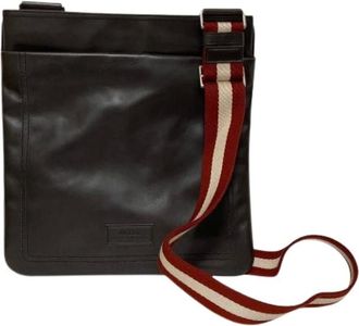 Bally Pre-owned Cross Body Bags, male, Brown, Size: ONE SIZE Pre-owned Leather Messenger Bag