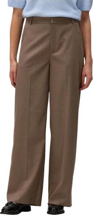 Gestuz Broeken, Dames, Bruin, M, Leer, Gzpaula MW Straight Pants