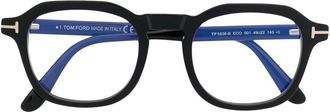 Tom Ford Eyewear round-frame glasses - men - Acetate - 49 - Black