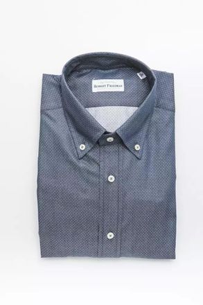 Robert Friedman Blue Cotton Mens Mens Shirt