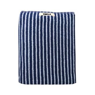 Tekla Home, unisex, Blauw, ONE Size, Katoen, Terry Towel River Stripes