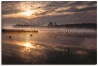 Artland Leinwandbild »Aufbruch der Zugvögel« Gewässer 1 Stk. tlg. auf Keilrahmen gespannt