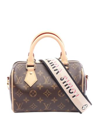 Louis Vuitton 2021-2025 Monogram Speedy Bandouliere 20 tas - Bruin