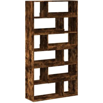 vidaXL Bookcase Smoked Oak100x33x187.5 cm Engineered Wood vidaXL