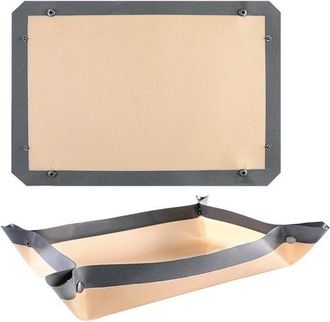 OEM Dos Tapetes Silicona Cierres Presi&oacute;n Esquinas Bandejas Horno Fugas Bandeja Plana (30 X 21 Cm, 42 X 29, 42 X 29, 5 Cm