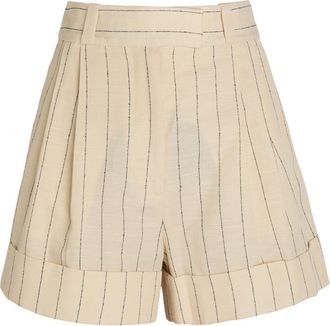 Rag & Bone Rag & Bone Neila Pinstriped Woven Shorts - White - 0 (UK2 / Xxxs)