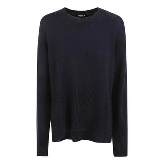 Dondup Rondgebreide trui met ronde hals - Dames - Ronde hals truien - Zwart - XS - Truien & Vesten