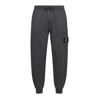 Stone Island Fleece Jogger Broek - Heren - Sweatpants - Grijs - XL - Katoen - Broeken