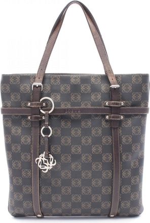 Loewe Brown Coated Canvas Leather Tote Bag (Pre-Owned)