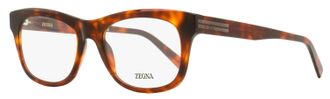 Ermenegildo Zegna Mens Thin Profile Eyeglasses EZ5283 054 Red Havana 53mm