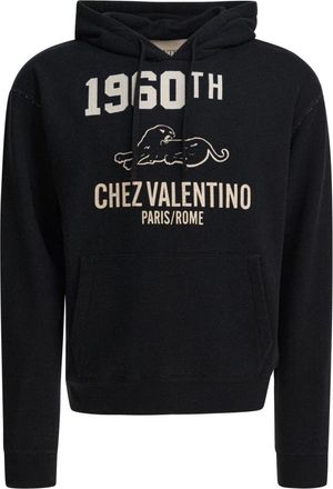 Valentino Garavani 1960Th Panther Print Hoodie - Heren - Hoodies - Zwart - XL - Katoen - Hoodies & sweatvesten