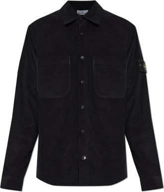 Stone Island Corduroy Shirt - male - Stone Island - Casual Shirts - Black - XL - Shirts
