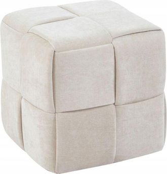 OEM Puf Beige, Tejido Entretejido, Maloy Asiento, Puf, Reposapi&eacute;s, 38x38cm