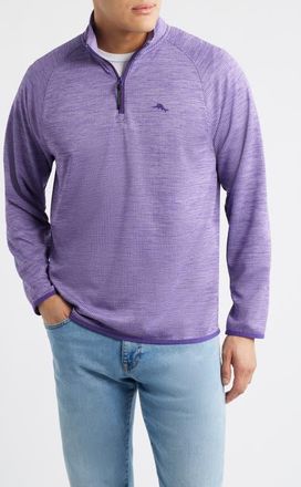 Tommy Bahama Palm Pro IslandZone Performance Half Zip Pullover in Rich Amethyst at Nordstrom, Size Xx-Large