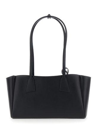 Hidesins Womens Shoulder Bag Black Leather