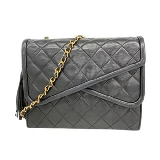 Chanel Pre-owned Cross Body Bags, female, Black, Size: ONE SIZE Pre-owned Vintage Shoulder Bag