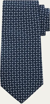 Ralph Lauren Purple Label Mens Silk Micro-Geometric Tie