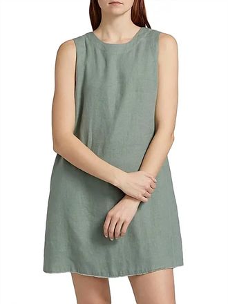 Xirena Robyn Linen Shift Mini Dress In Sagebrush