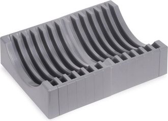 Emuca Kit De Organizadores De Platos Para Muebles, Con Capacidad Para 13 Platos, Pl&aacute;stico, Gris - Emuca