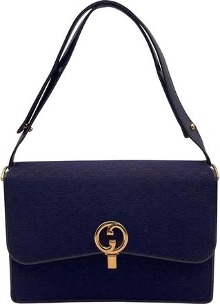 Gucci Blue Cotton Shoulder Bag (Authentic Pre-Loved)