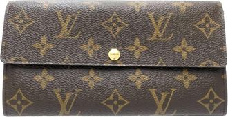Louis Vuitton Monogram Brown Canvas Long Wallet (Bi-Fold) (Pre-Owned)