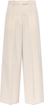 By Malene Birger Taalia Broeken - Dames - Wijde Broeken - Beige - M - Polyester - Broeken