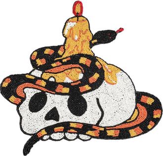Tiramisu Serpent & Skull Beaded Halloween Placemat
