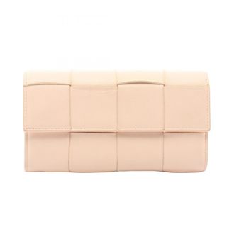 Bottega Veneta Pink Leather Long Wallet (Bi-Fold) (Pre-Owned)