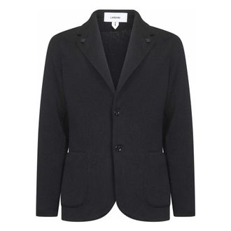 Lardini Blazers, male, Black, Size: 2XL Black Jackets for Men