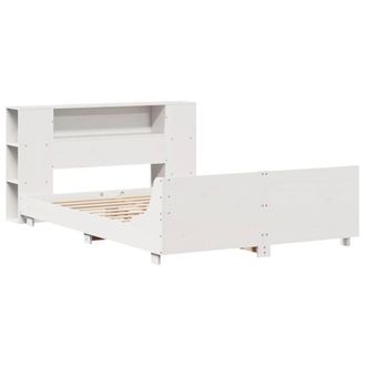 Berkfield Home Full Bed Frame without Mattress White 150x200 cm King Size Solid