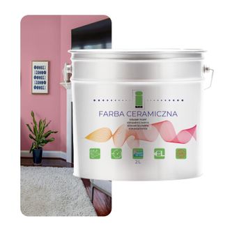 OEM Pintura De Pared Cer&aacute;mica, Lavable, Rosa Claro, 2 L, Resistente A Las Manchas