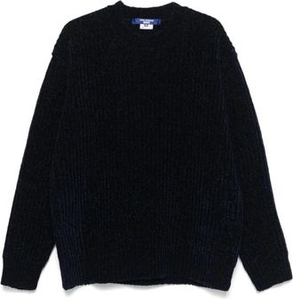 Junya Watanabe Trui met ronde hals van textielbreiwerk - Heren - Ronde hals truien - Blauw - S - Wol - Truien & Vesten